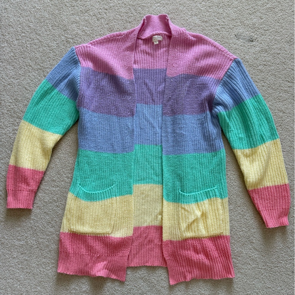 Pastel Rainbow Cardigan Size S by Ultra Flirt